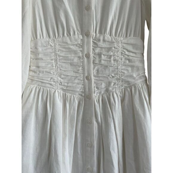 SOVERE Revolve Refresh Collared Shirt Dress Chalk White Extra Small‎ - Picture 15 of 16